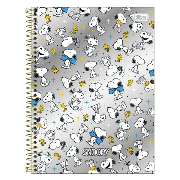 Caderno Espiral Capa dura 10Mat/160fls Snoopy Tilibra