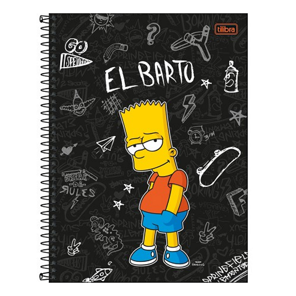 Caderno Espiral Cd 10Mat/160fls The Simpsons Tilibra
