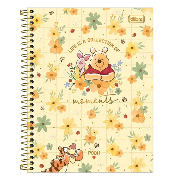 Caderno Espiral Capa dura Colegial 1Mat/80fls Pooh Tilibra