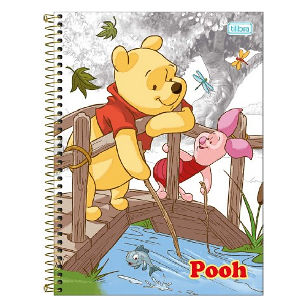 Caderno Espiral Cd Uni Pooh 01Mat/80fls Tilibra