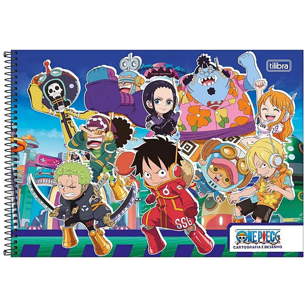 Caderno Cartografia/Desenho Esp Cd One Piece 80fls Tilibra