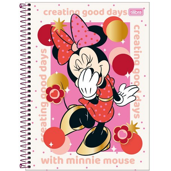 Caderno Espiral Cd Minnie Mouse 10Mat/160fls Tilibra