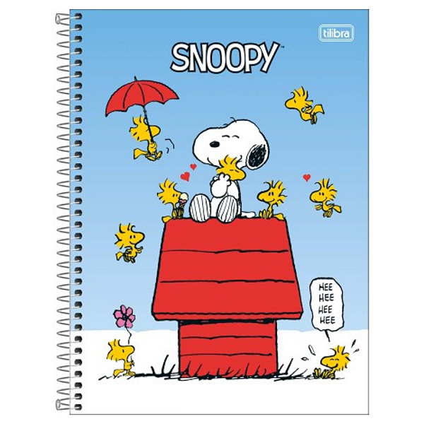Caderno Espiral Capa dura Snoopy 10Mat/160fls Tilibra