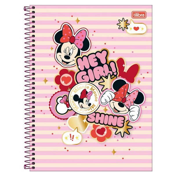 Caderno Espiral Cd Minnie Mouse 80 folhas Tilibra