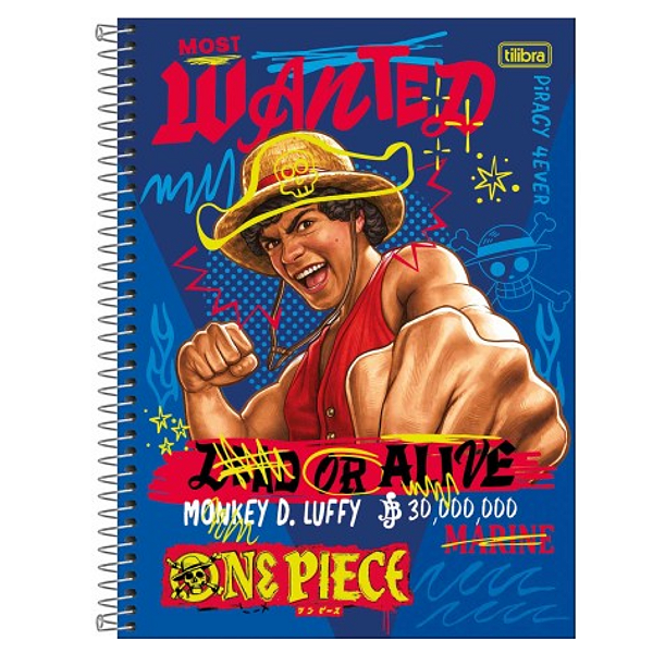 Caderno Espiral Cd One Piece 10 Matérias Tilibra