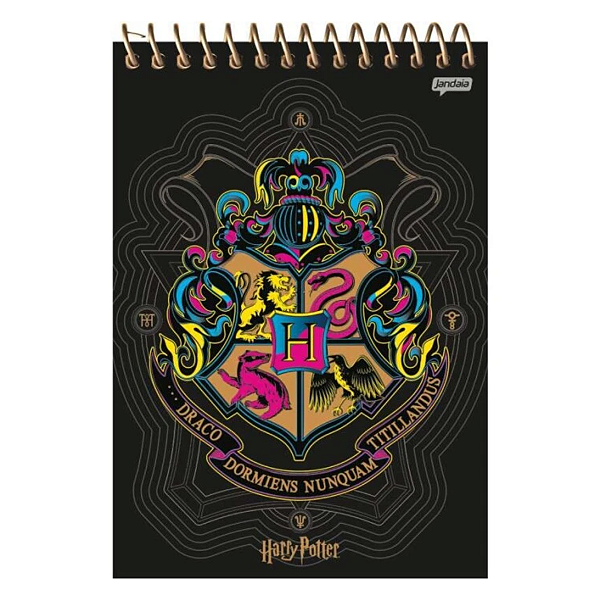 Caderno Esp Capa dura 1/4 Harry Potter 80 folhas Jandaia
