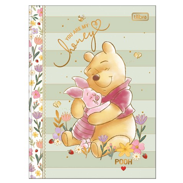 Caderno Brochurão Capa dura Colegial Pooh 80fls Tilibra