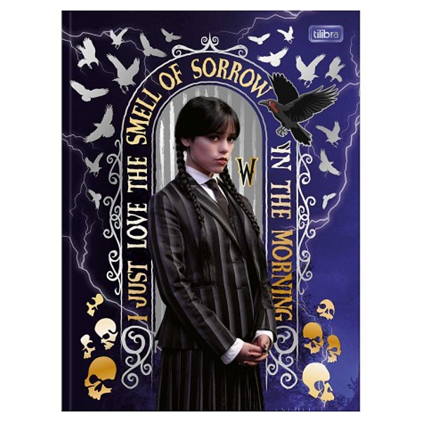 Caderno Brochurão Capa dura Wandinha 80 folhas Tilibra