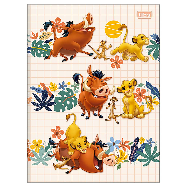 Caderno Brochurão Capa dura Rei Leão 80 folhas Tilibra