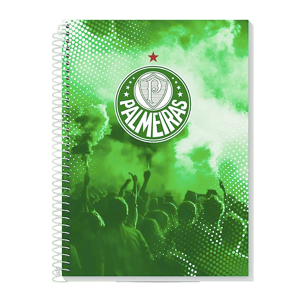 Caderno Espiral Capa dura 10Mat/160fls Palmeiras Credeal