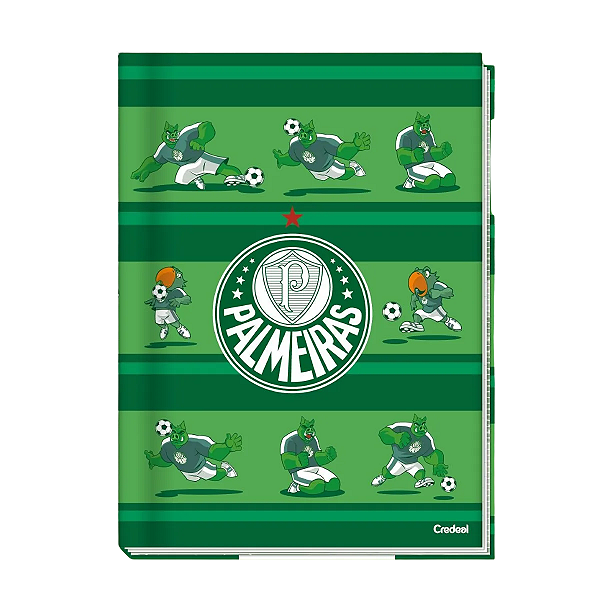 Caderno Brochurão Capa dura 80 folhas Palmeiras Credeal