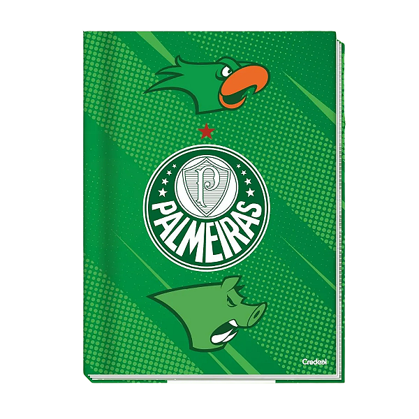 Caderno Brochurão Cd 80 folhas Palmeiras verde Credeal