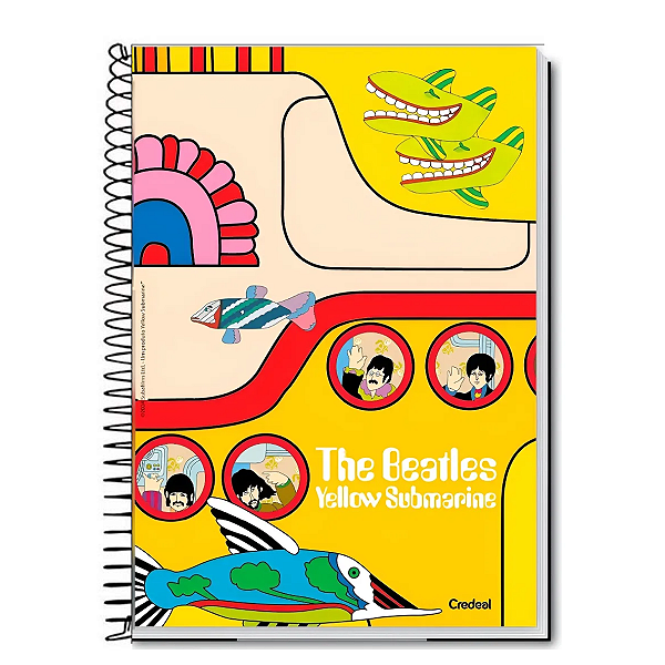 Caderno Espiral Capa dura 10Mat/160fls The Beatles Credeal