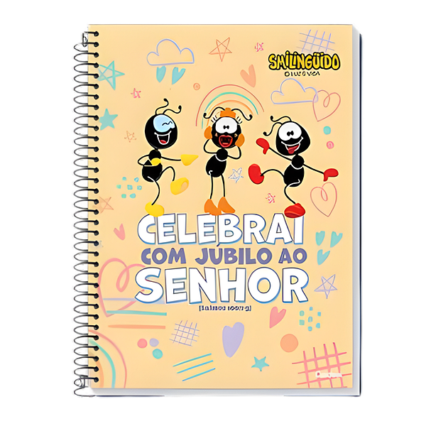 Caderno Espiral Capa dura 10Mat/160fls Smilinguido Credeal