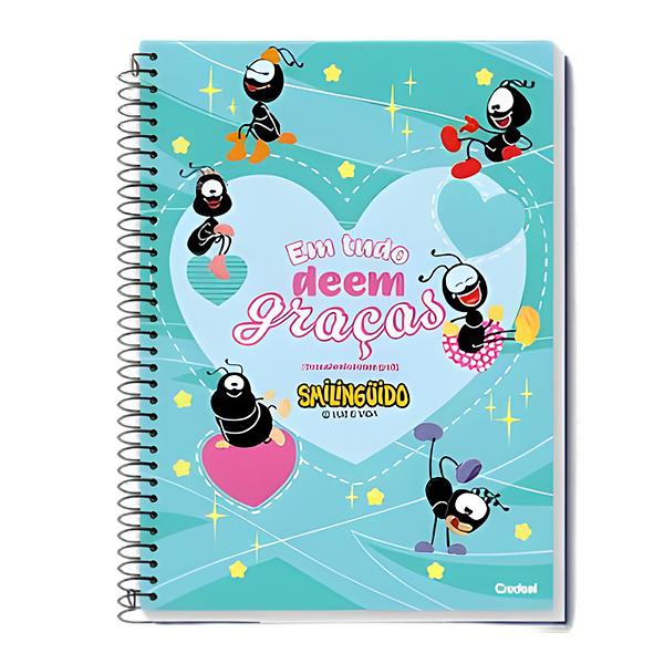 Caderno Espiral Cd 10Mat/160fls Smilinguido Credeal