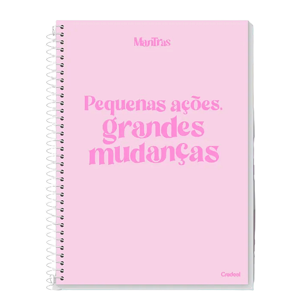 Caderno Espiral Capa dura Mantras 10Mat/160fls Credeal