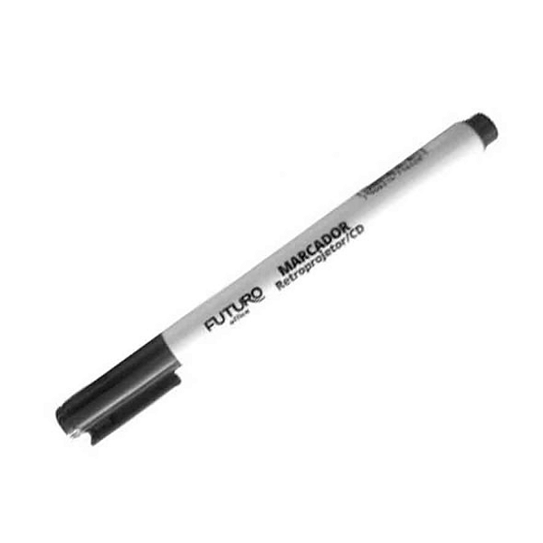 Marcador Para Retroprojetor/CD Preto Futuro