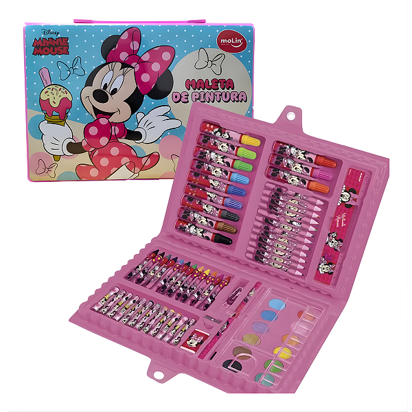 Maleta de Pintura Minnie Mouse 72 Peças Molin