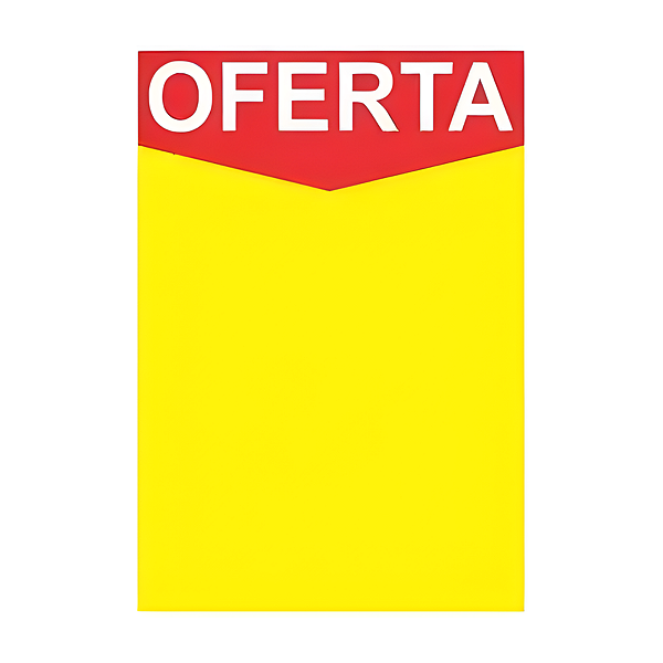 Cartaz em papel duplaz amarelo 21X29cm Oferta C/10uni Radex