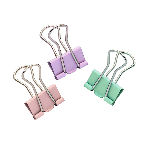 Conjunto Prendedores de papel C/4uni Blinder 25mm colorido Amigold