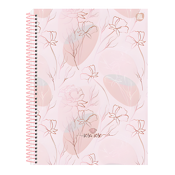 Caderno Espiral Cd 15Mat/240fls Rosa Rose Animativa