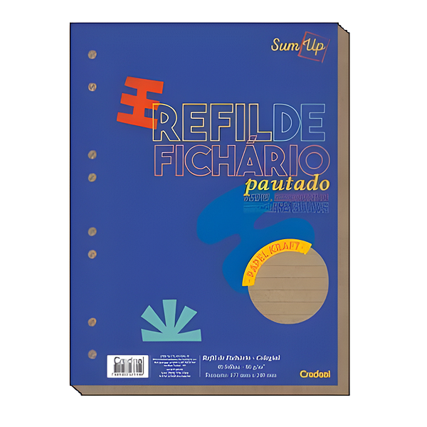 Refil de fichário Papel kraft 40 folhas Credeal