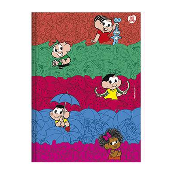 Caderno Brochurão Capa dura Turma da Mônica 80 folhas Animativa