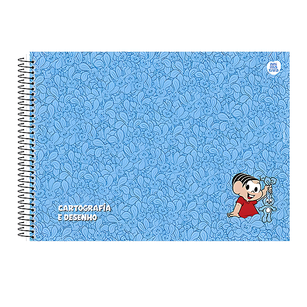 Caderno Cartografia/Desenho Turma da mônica 60fls Animativa