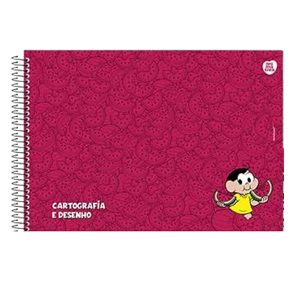 Caderno Cartografia/Desenho Turma da Mônica 60 folhas Animativa