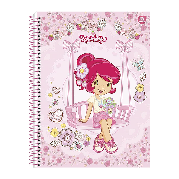 Caderno Espiral Capa dura Moranguinho 10Mat/160fls Animativa