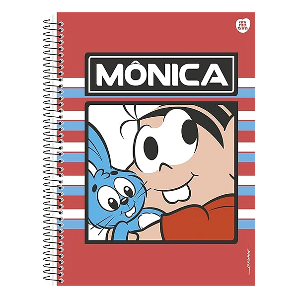 Caderno Espiral Capa dura 10Mat/160fls Turma da Mônica Animativa