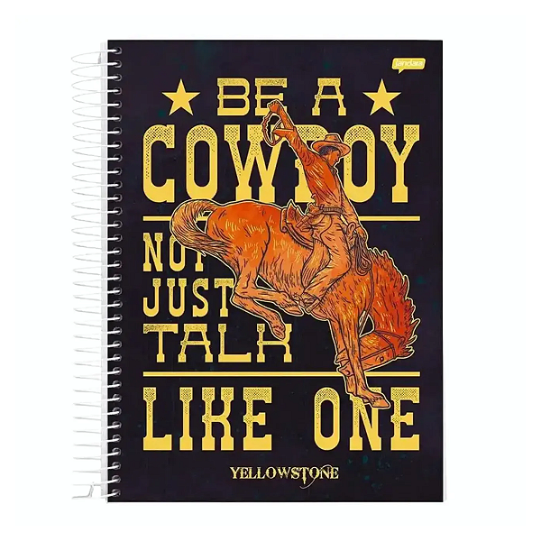 Caderno Espiral Capa dura 10Mat/160fls Rodeio Jandaia