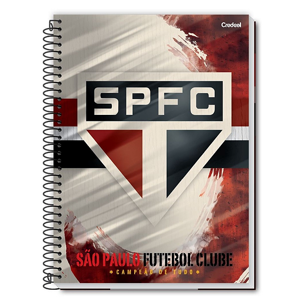Caderno Espiral Capa dura São Paulo 10Mat/160fls Credeal