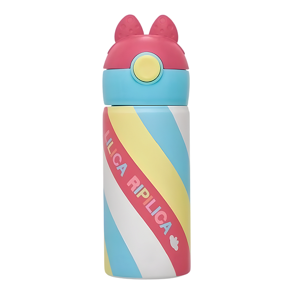 Garrafa Térmica Com Canudo 420ml Lilica Repilica Pacific