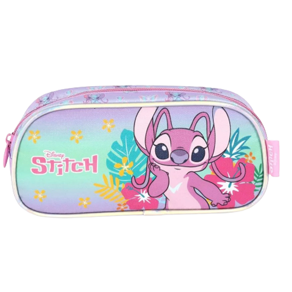 Estojo 1 Divisória Stitch Lilás Luxcel