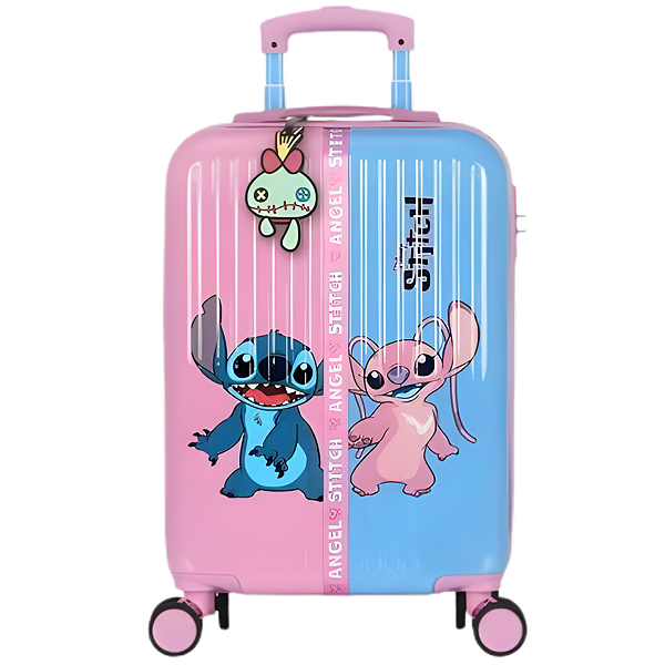 Mala Infantil Stitch Rosa/Azul Luxcel