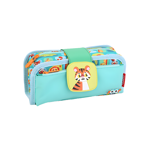 Estojo Infantil 3 Divisórias Zoop Seanite