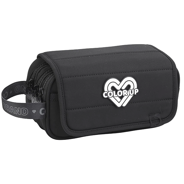 Estojo 3 Divisórias Color Up preto Seanite