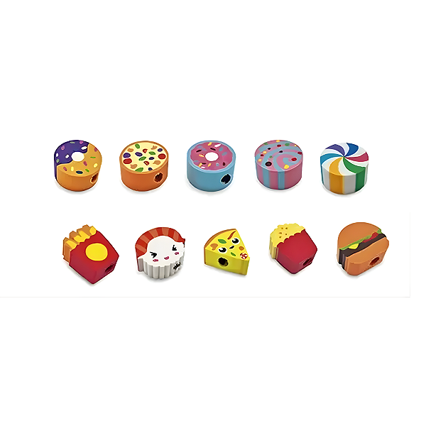 Borracha Fast Food Com 10 Peças Skypaper