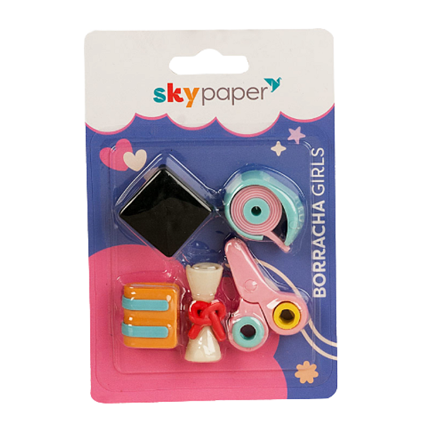 Borracha Girls Com 6 Peças Skypaper