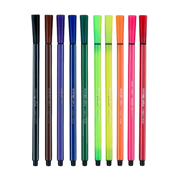 Caneta Esferográfica 0.4 10 Cores Fineliner Futuro