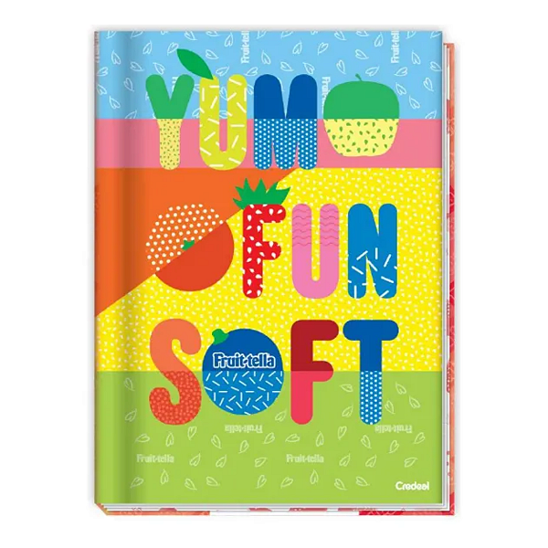 Caderno Brochurão Capa dura 80 folhas Fruit-Tella Credeal
