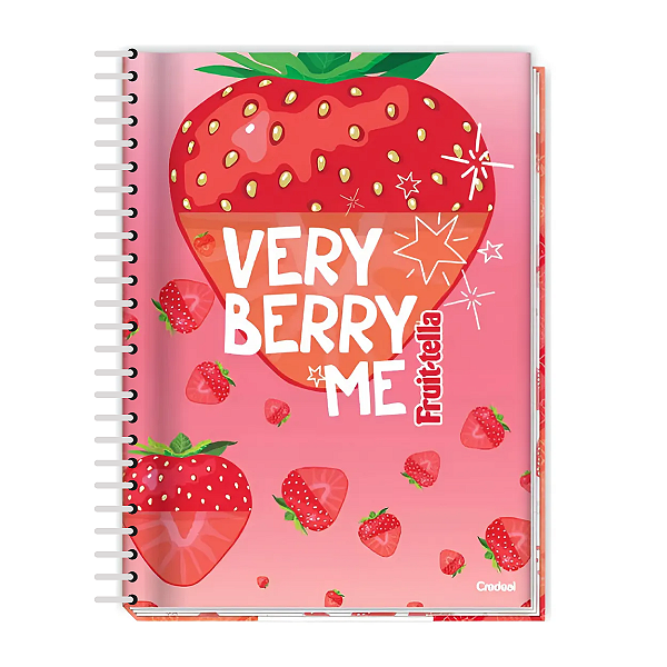 Caderno Espiral Capa dura Fruit-tella 1mat/80fls Credeal