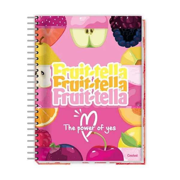 Caderno Espiral Cd Fruit-tella 1mat/80fls Credeal