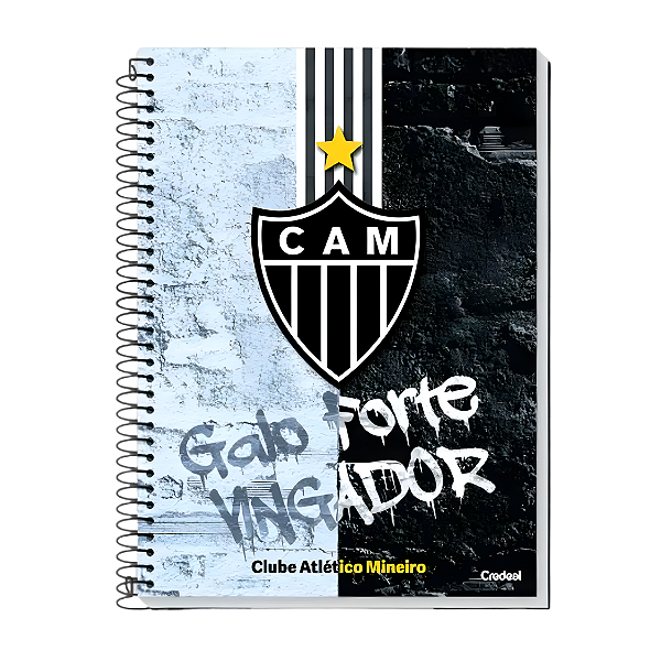 Caderno Espiral Capa dura Atlético Mineiro 10Mat/160fls Credeal