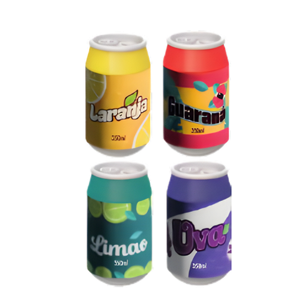 Borracha/Apontador com depósito Latinha skypaper