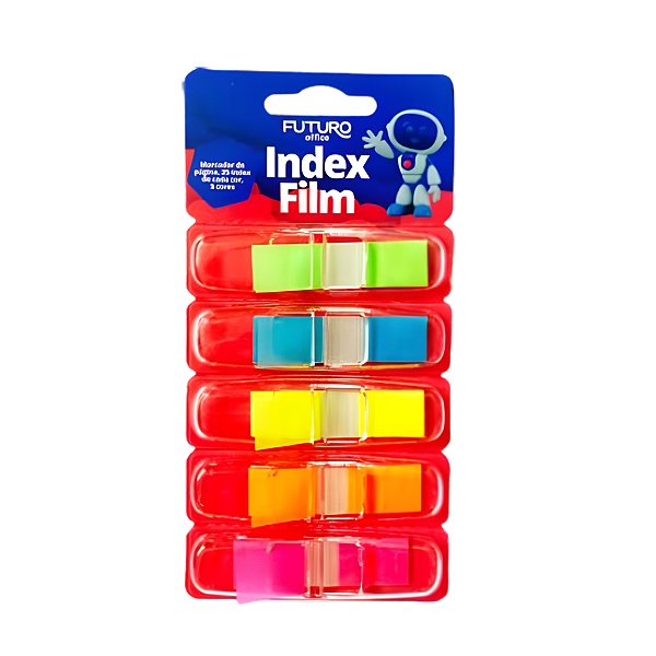 Marcador de Página Index Film C/5 Cores Futuro