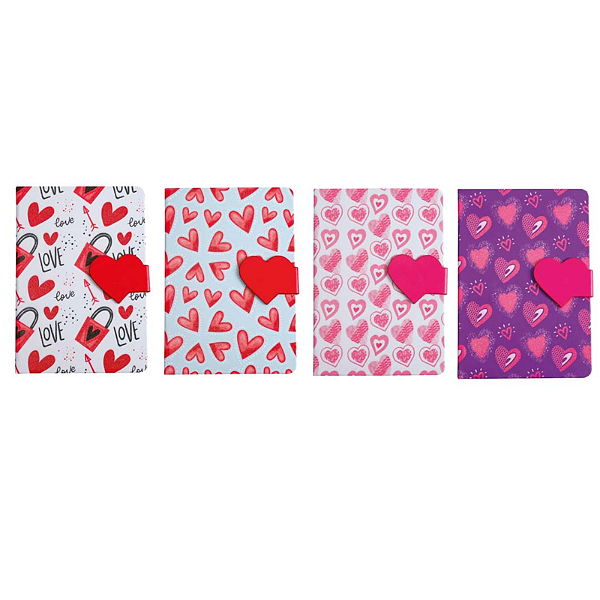 Caderno Costurado A5 80 folhas Coração Skypaper