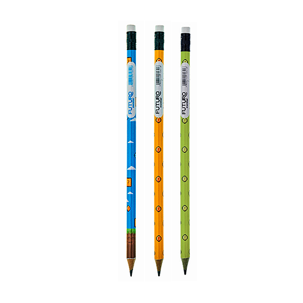 Lápis Preto C/Borracha Gamers Futuro