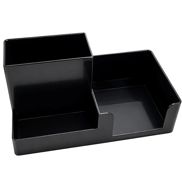 Organizador Plástico Preto/Branco C/3div Sutt